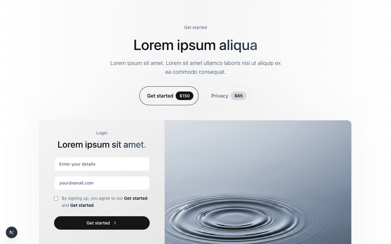Pricing blocks