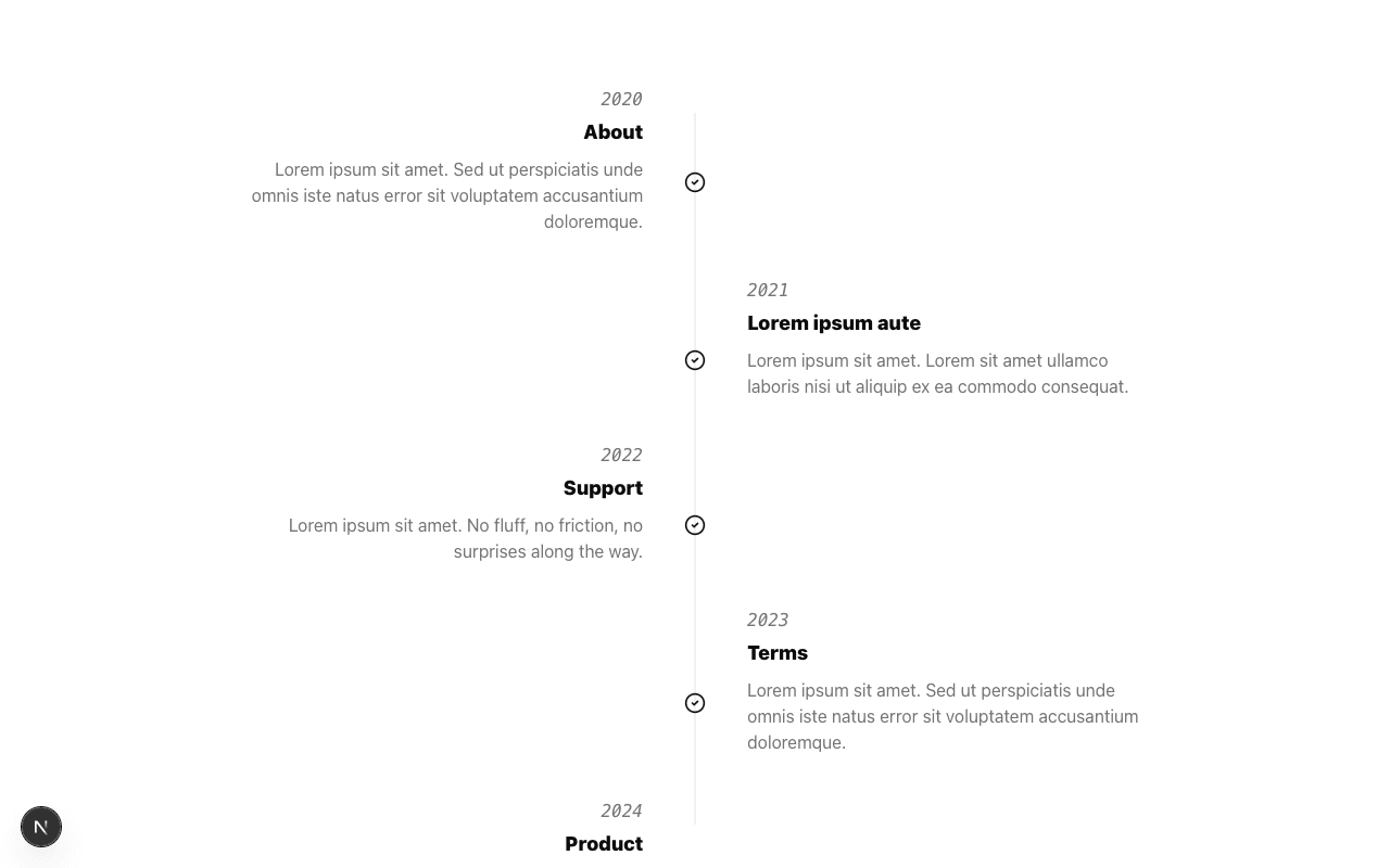 Timeline blocks